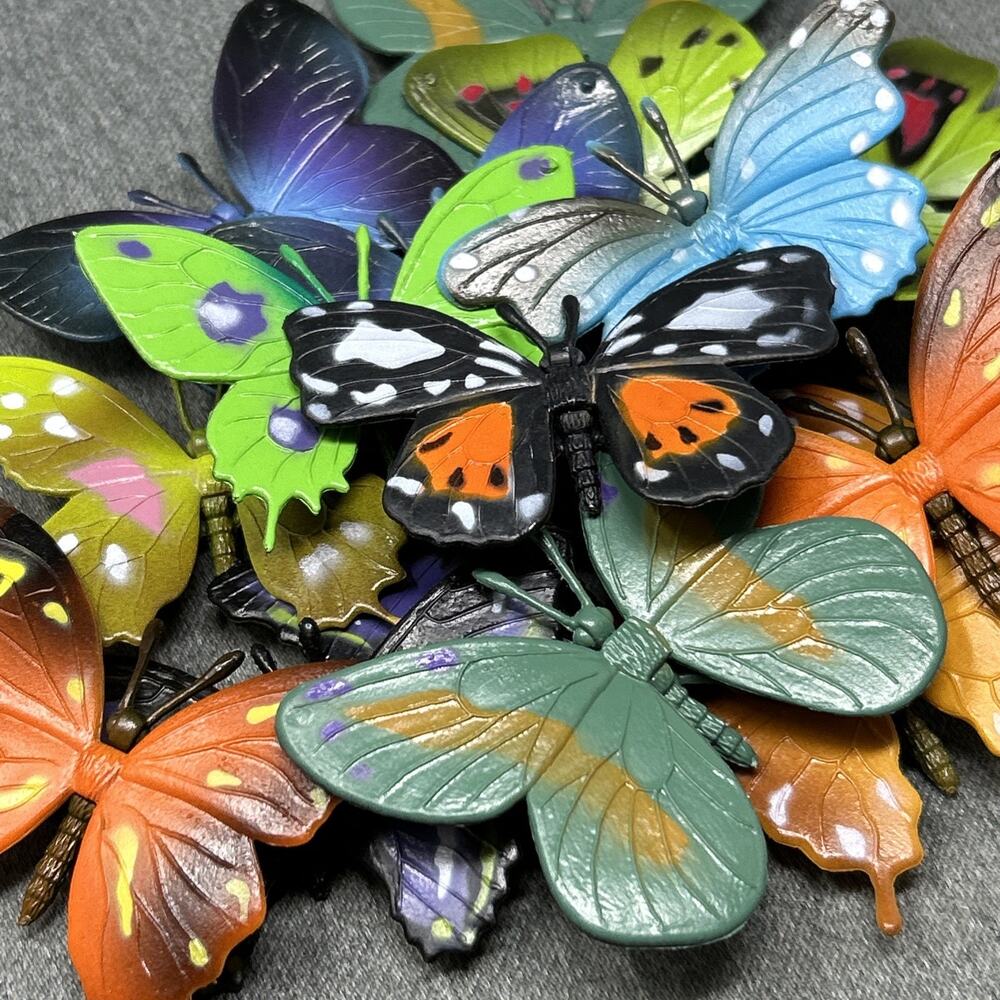 Vintage 1996 TM Butterfly Toy Flexible PVC Figurine 16pc Lot Bundle Butterflies